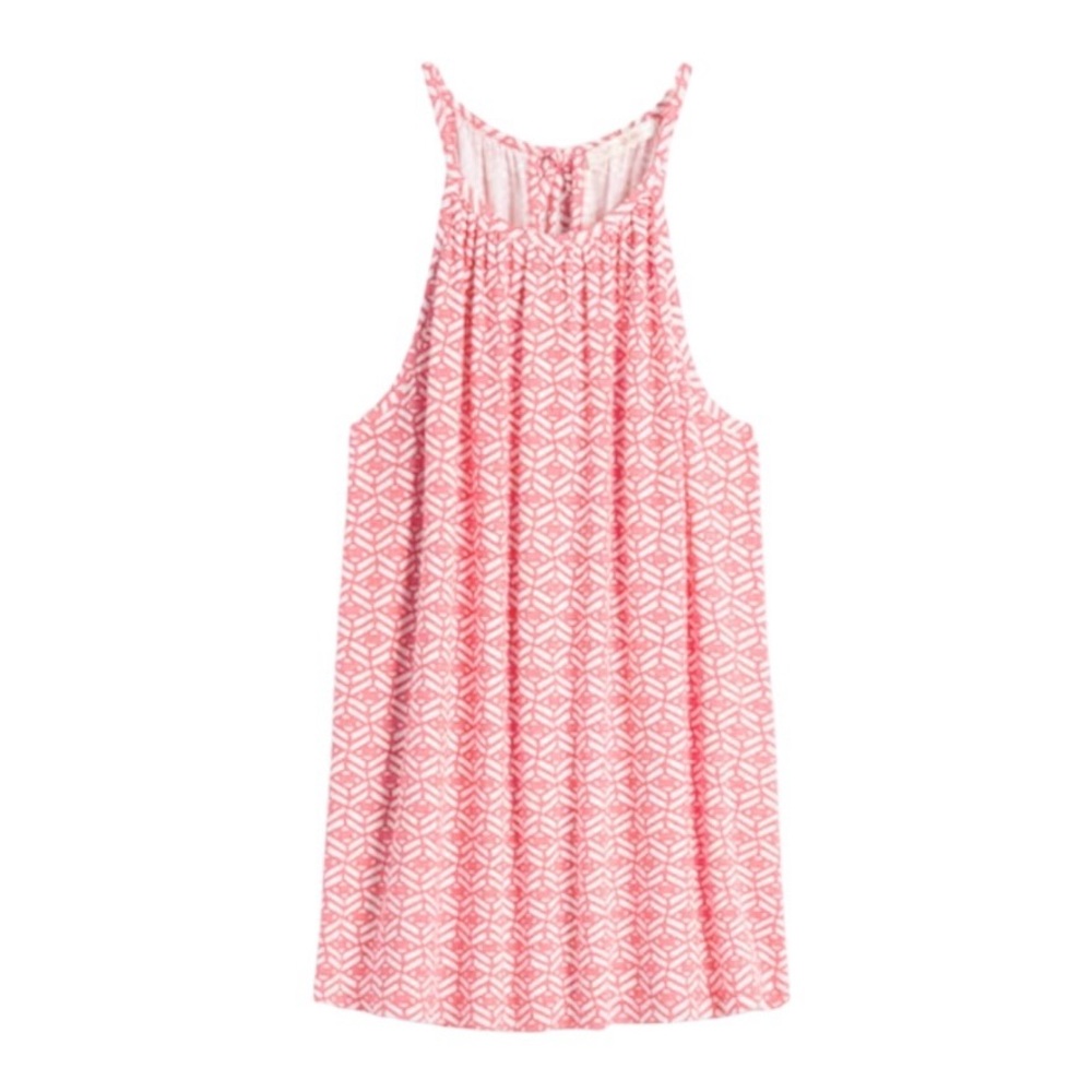 Skies Are Blue - Henlow Knit Halter Top - Pink Patterned Sleeveless Shirt - XL